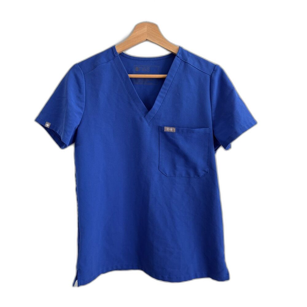 FIGS Catarina Scrub Top XS Royal Blue Technical Collection FW1000 One Pocket